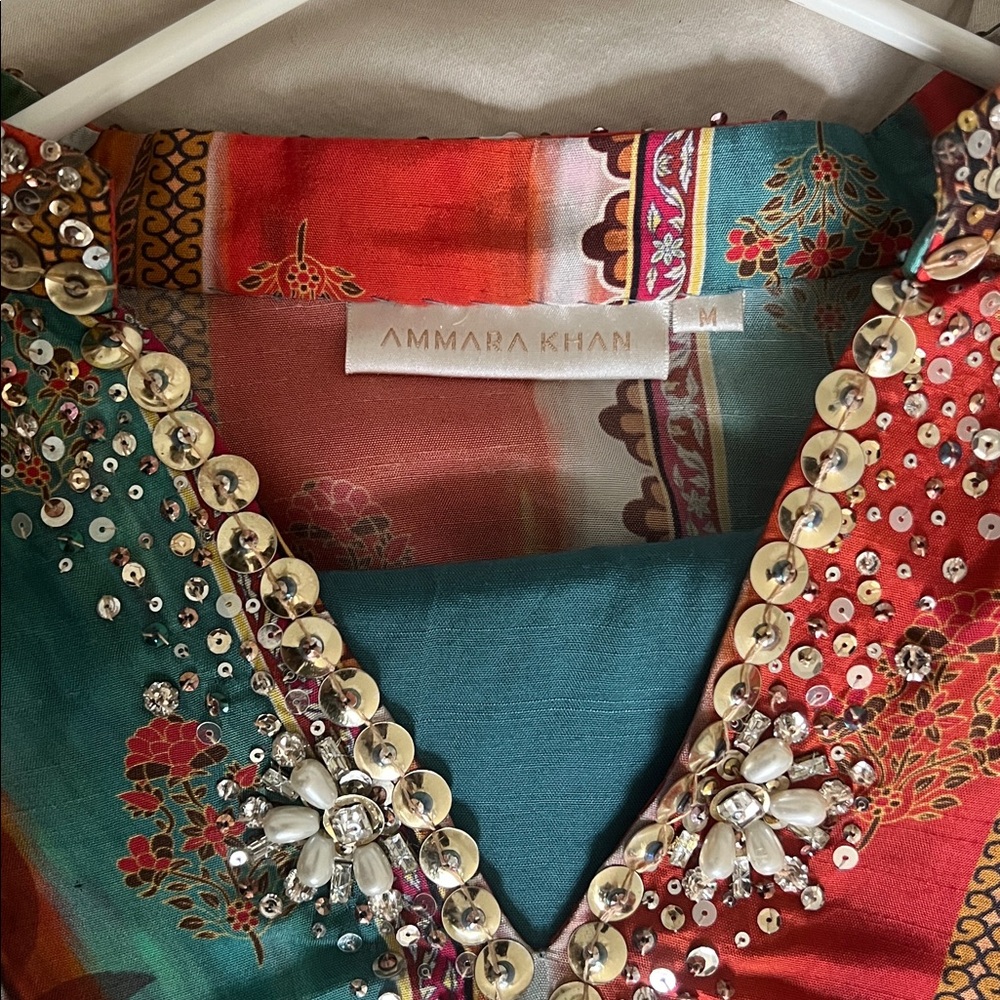 Ammara Khan Multicolor Burst Kaftan - Picture 7 of 7